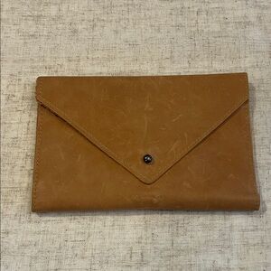 Elegant Tan Leather Envelope Clutch - Hearth and Hand Magnolia